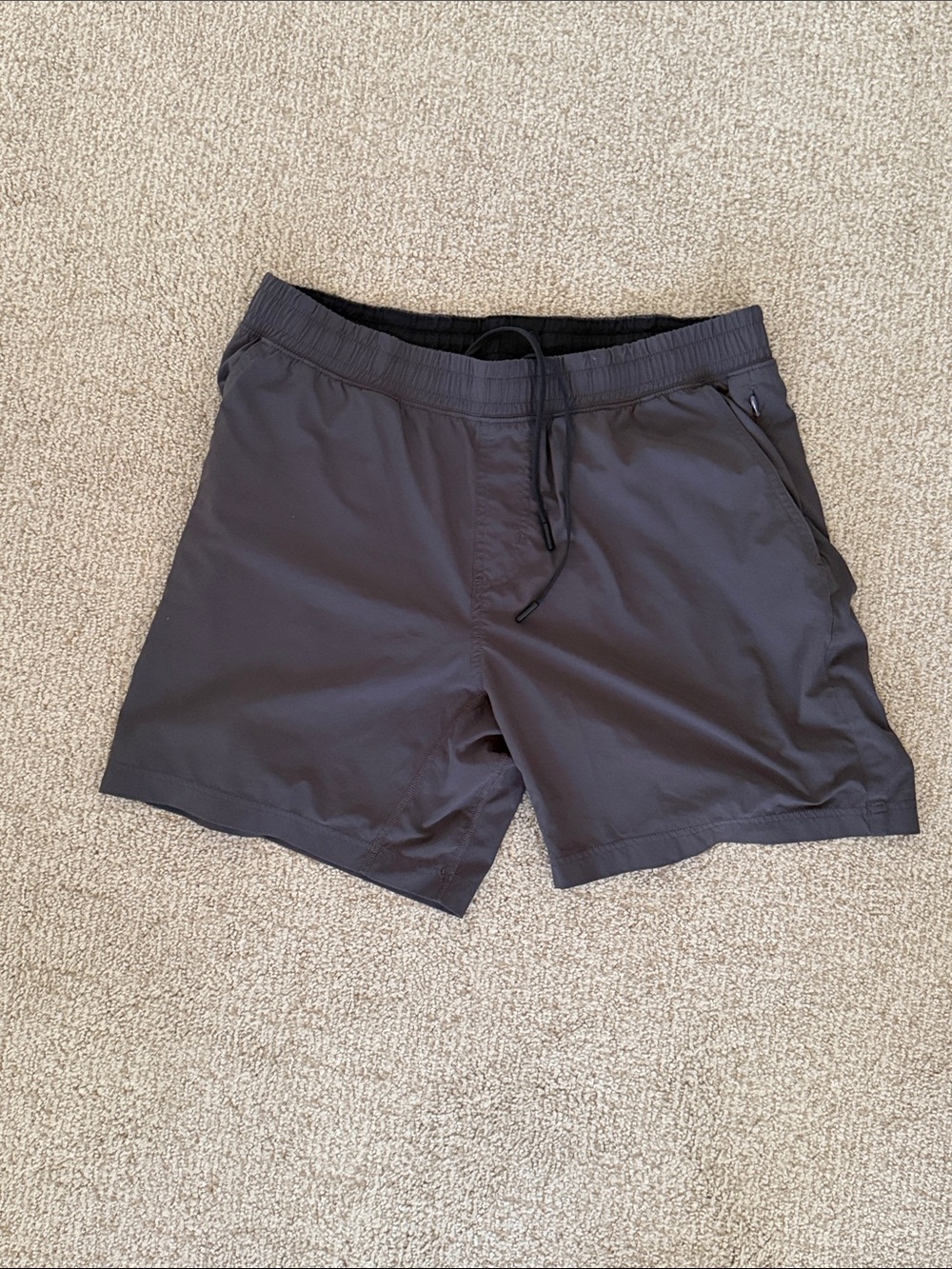 Men's Rhône Commuter Shorts Charcoal / Anthracite Drawstring Shorts Zippers! L